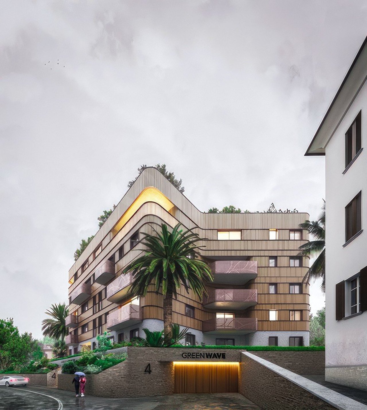 Residenza GreenWave – 4.5-room apartment on the third floor with partial lake view