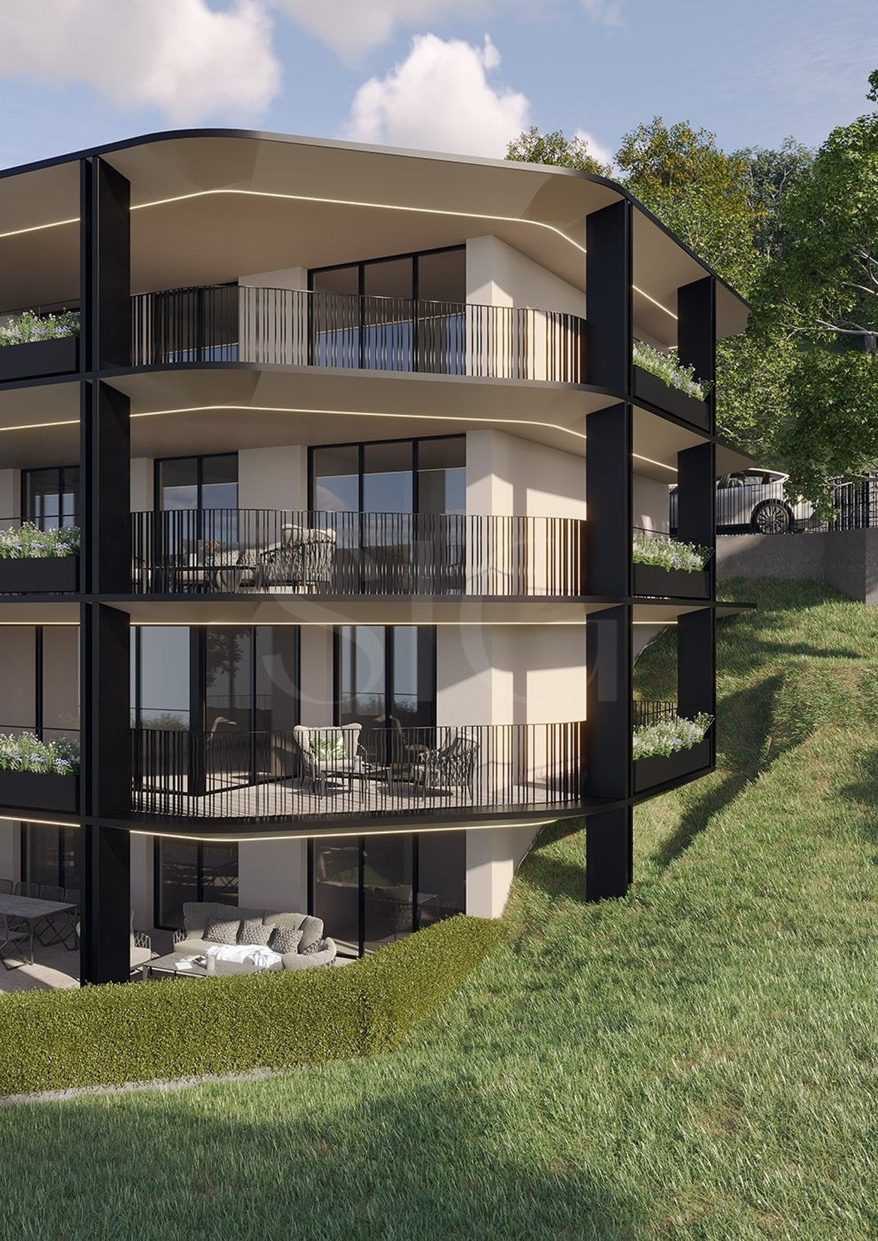 Pregassona Residenza Oasis – Пентхаус с 5,5 комнатами и большой панорамной террасой