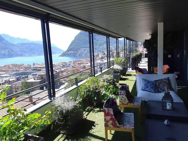 Lugano - Attico 5,5 locali con roof garden vista lago